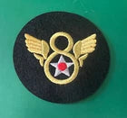 US ARMY AIR FORCES 8TH AIR FORCE STUBBY WING FELT PATCH