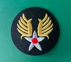 USAAF FELT SHOULDER PATCH W/GOLD AND SILVER WIRE THREAD