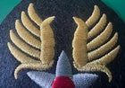 USAAF FELT SHOULDER PATCH W/GOLD AND SILVER WIRE THREAD