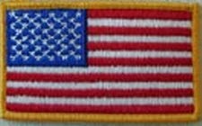 U.S. FLAG WITH GOLD BORDER