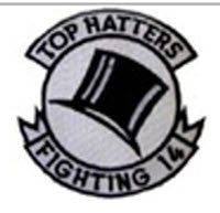 TOP HATTER  FIGHTING 14 NAVAL SQUADRON PATCH