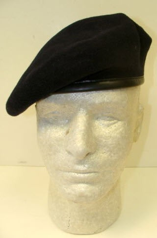 GENUINE FRENCH MILITARY BLUE WOOL BERET MINT CONDITION