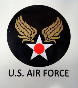 U.S. AIR FORCE P-SERIES HELMET DECAL W/BLACK LETTERING