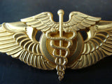 USAAF GOLD FLIGHT SURGEON WINGS 3 INCH