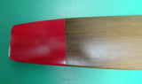 WOOD PROPELLER WITH BRASS HUB PLATE AND RED TIPS